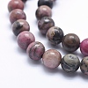 Natural Rhodonite Beads Strands X-G-G717-10mm-3