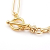 Brass Link Chain Bracelets BJEW-JB06016-3