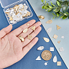 60Pcs 10 Style Brass Charms & Pendants KK-PH0004-71-5