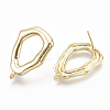 Brass Stud Earring Findings KK-S348-103-2