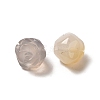 Natural Grey Agate Carved Flower Scattered Beads G-O156-B-35-2