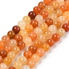 Natural Golden Silk Jade Beads Strands G-N344-01C-01-1