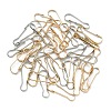 100Pcs 2 Colors Iron Keychain Clasp Findings IFIN-YW0003-38A-1