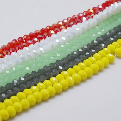 Electroplate Glass Bead Strands EGLA-J047-3x2mm-M-1