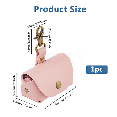 PU Leather Ring Storage Gift Cases with Iron Rings & Clasps AJEW-WH0348-484C-1