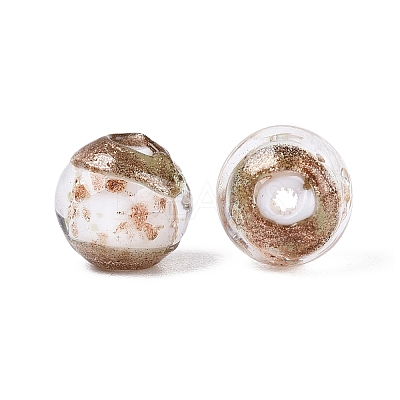 Handmade Gold Sand Lampwork Beads LAMP-N045-01A-01-1