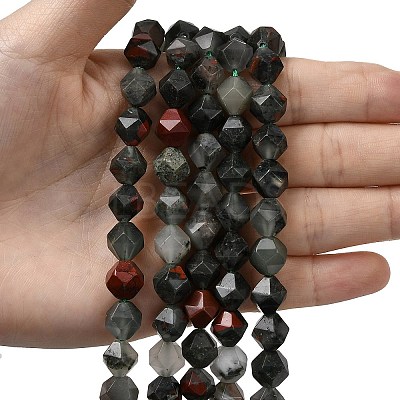 Natural African Bloodstone Beads Strands G-Z119-A28-03-1