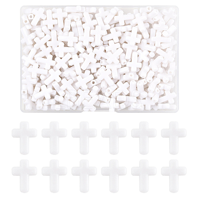 200Pcs Opaque Acrylic Beads SACR-FS0001-39I-1
