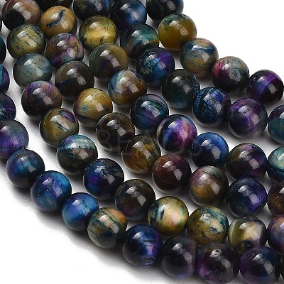 Natural Tiger Eye Beads Strands G-F591-18-8mm-09-1