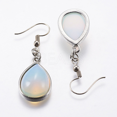 Opalite Dangle Earrings EJEW-P143-A08-1