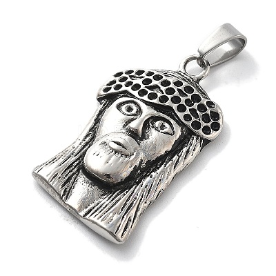 304 Stainless Steel Pendants STAS-Z098-14AS-1