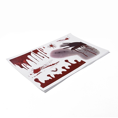 Halloween Theme PVC Static Stickers DIY-F133-09-1
