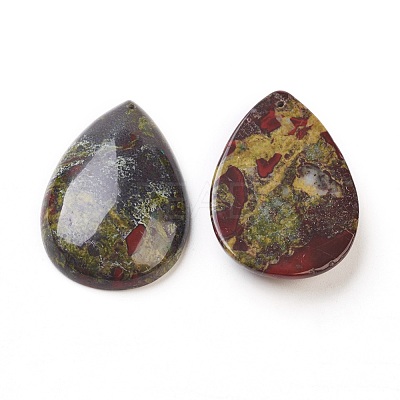 Natural Dragon Blood Stone Pendants G-G769-01-1