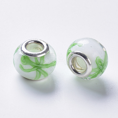 Handmade Lampwork European Beads LAMP-S193-009A-1