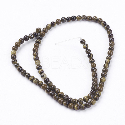 Natural Tiger Eye Round Bead Strands G-R200-4mm-1