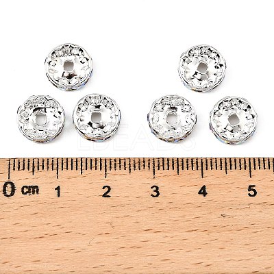 Brass Grade A Rhinestone Spacer Beads RSB039NF-02-1