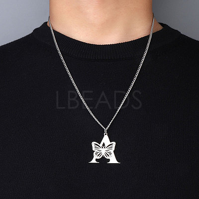 201 Stainless Steel Necklaces NJEW-Q336-01H-P-1