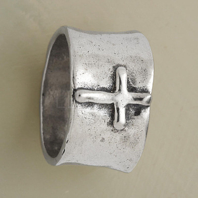 Cross Pattern Alloy Finger Rings FS-WG6D053-03-1