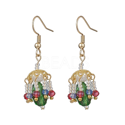 Glass Lantern Dangle Earrings EJEW-MZ00629-03-1