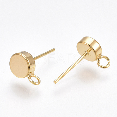 Brass Stud Earring Findings X-KK-T038-293G-1