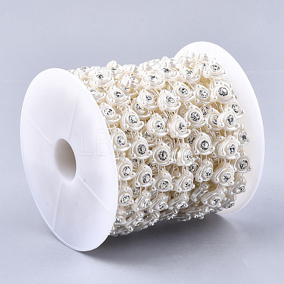 ABS Plastic Imitation Pearl Beaded Trim Garland Strand AJEW-S073-25-1