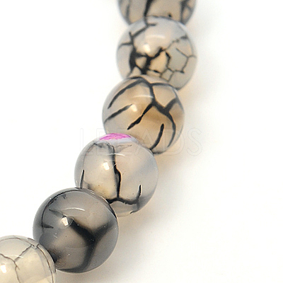 Natural Dragon Veins Agate Agate Beads Strands G-E163-10mm-7-1