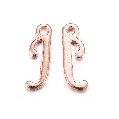 Rose Gold Plated Alloy Letter Pendants LS-X-PALLOY-J718-01RG-J-1
