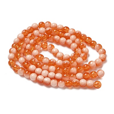 Crackle Glass Beads Strands GLAA-U001-8mm-10-1