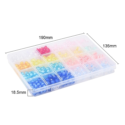 392Pcs 24 Style Transparent Acrylic Beads TACR-YW0001-27-1