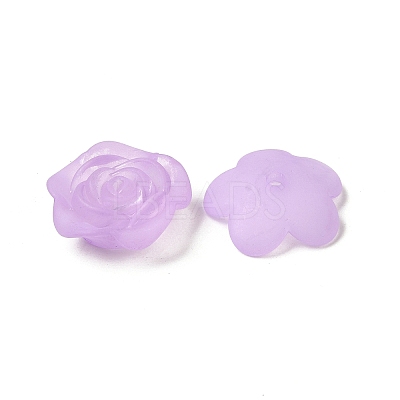 Frosted Transparent Acrylic Beads OACR-U006-03H-1
