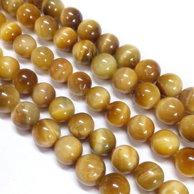 Natural Tiger Eye Beads Strands G-G544-10mm-01-1