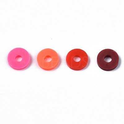 Handmade Polymer Clay Beads Strands CLAY-R089-6mm-T02B-20-1