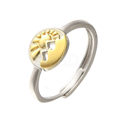 Brass Adjustable Rings for Women RJEW-R005-04G-1