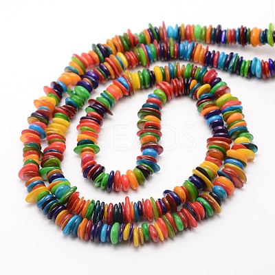 Natural Freshwater Shell Beads Strands X-SHEL-E355-15-1
