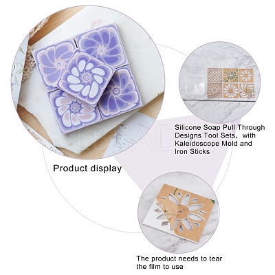 Silicone Soap Pull Through Designs Tool Sets DIY-WH0210-12-1