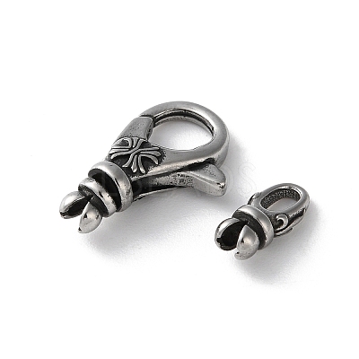 316 Stainless Steel Lobster Claw Clasps Sets STAS-D303-10AS-03-1