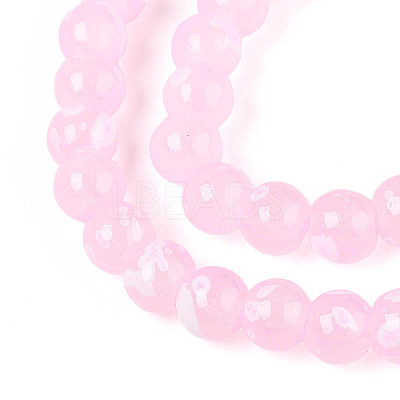 Baking Paint Glass Beads Strands DGLA-N015-4mm-02-1