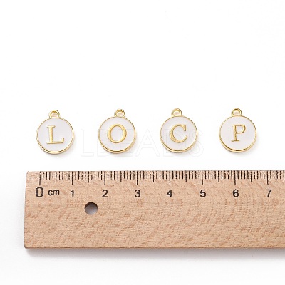 Initial Letter A~Z Alphabet Enamel Charms ENAM-X0018-07-1