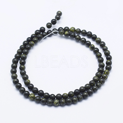 Natural Serpentine/Green Lace Stone Beads Strands X-G-P345-01-10mm-1