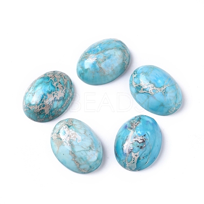 Synthetic Imperial Jasper Cabochons G-D0006-G02-13-1
