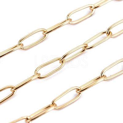 Ion Plating(IP) 304 Stainless Steel Paperclip Chains CHS-F010-01B-G-01-1