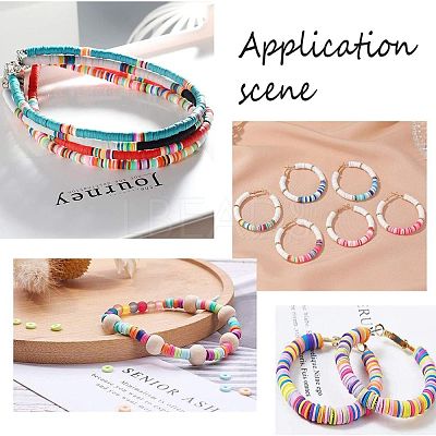 150G 15 Colors Handmade Polymer Clay Beads CLAY-JP0001-12-6mm-1