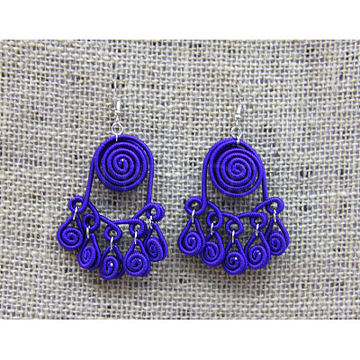 Iron Polyester Dangle Earrings FS-WG1F812-07-1