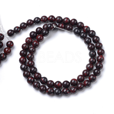 Natural Bloodstone Beads Strands LS-G-R411-06-4mm-1