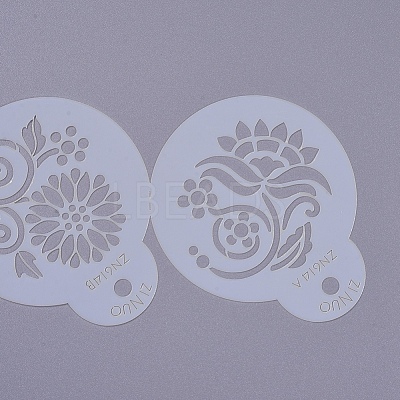 Eco-Friendly Food Grade Plastic Templates Spray Cake Molds DIY-G020-15-1
