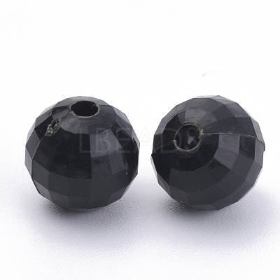 Opaque Acrylic Beads SACR-S300-01B-8mm-1