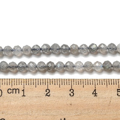 Faceted Round Natural Labradorite Bead Strands LS-G-I156-03-4mm-1