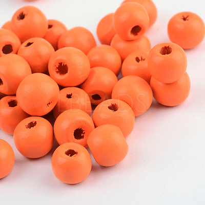 Natural Wood Beads WOOD-S662-13x14mm-A07-1