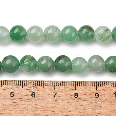 Natural Green Aventurine Round Beads Strands X-G-S150-8mm-4-1