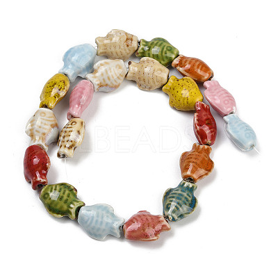 Handmade Porcelain Beads Strands PORC-P030-01A-13-1